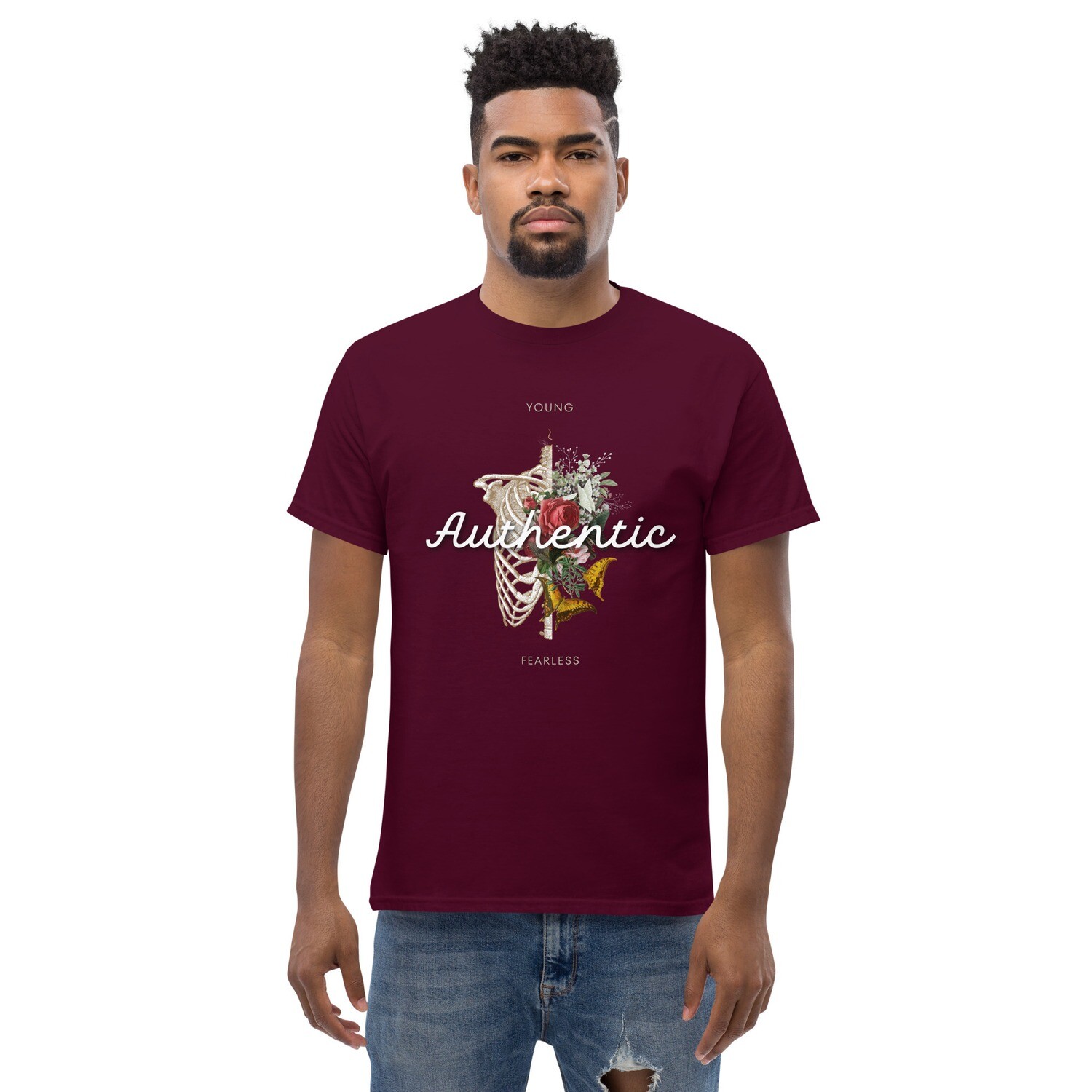 Young and Fearless Authentic T-Shirt for Men, Women, Unisex Casual Men&#39;s classic tee