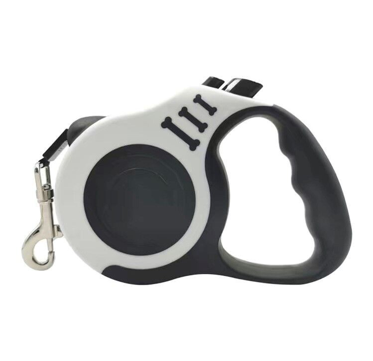 Retractable 5m Dog Lead Grey/Black