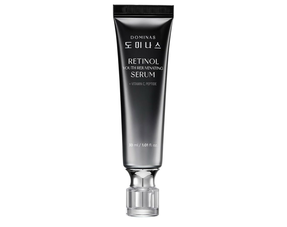 DOMINAS Korean Retinol Serum for Face (1fl oz) - Youth Rejuvenating Face Ampoule for Improving Fine Lines & Reducing Dark Spots. Skin Care for Day & Night, Vitamin C