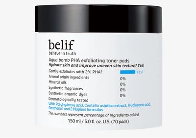 belif Aqua Bomb PHA Exfoliating Toner Pads