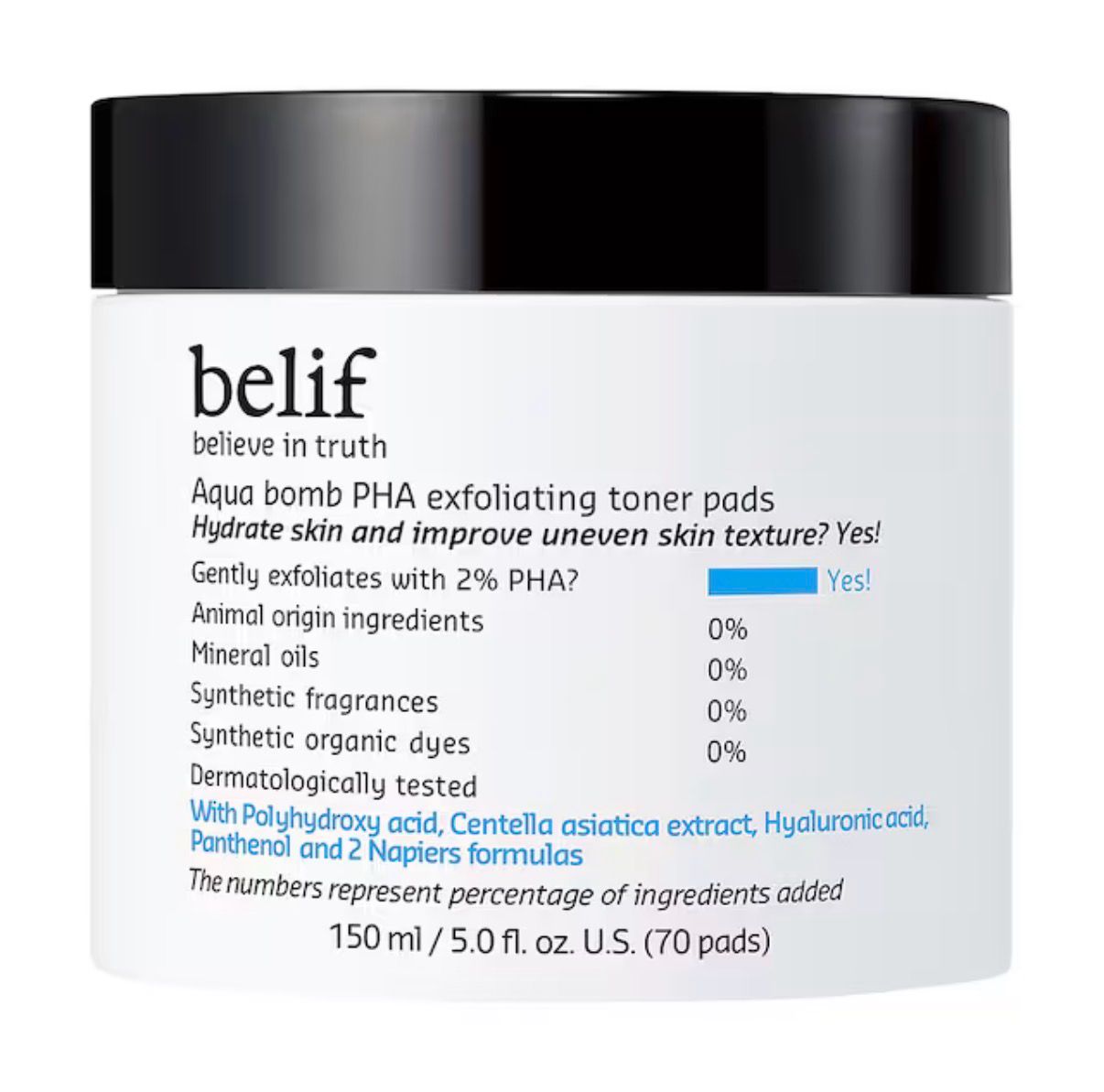 belif Aqua Bomb Exfoliating Toner Pads