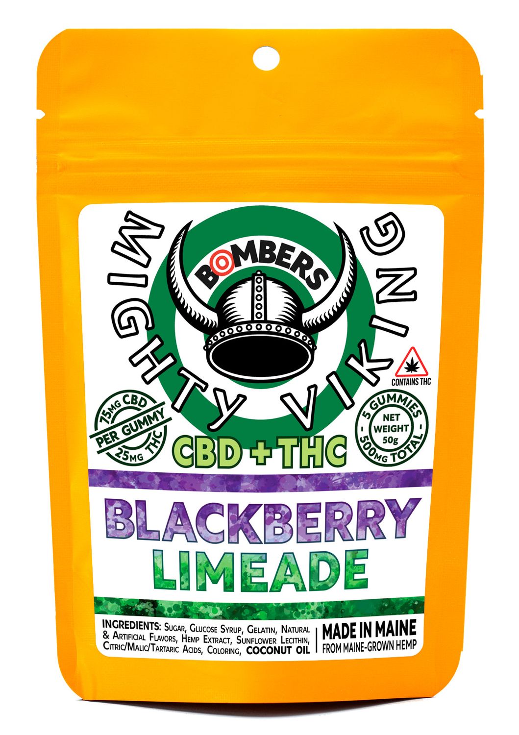 Blackberry Limeade (75 mg CBD & 25 mg THC Bombers)