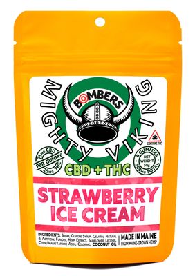 Strawberry Ice Cream (75 mg CBD & 25 mg THC Bombers)