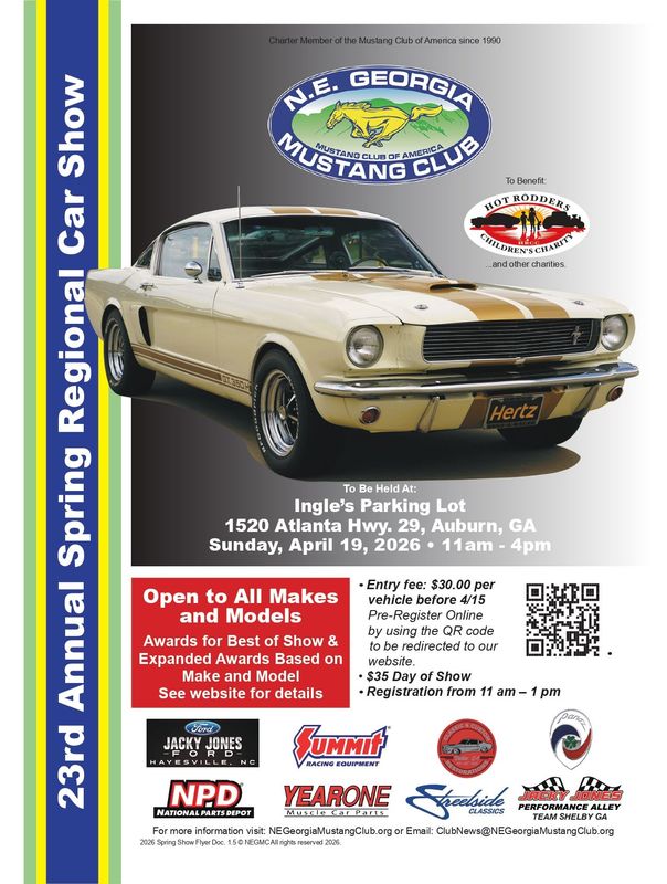 NEGMC 2026 Spring Car Show Pre-Registration