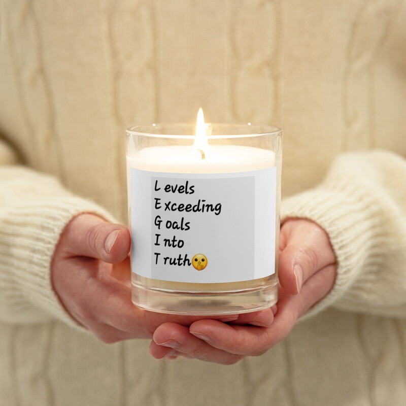 Glass jar soy wax candle