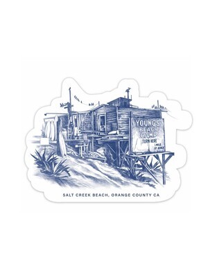 Young&#39;s Beach Shack Sticker