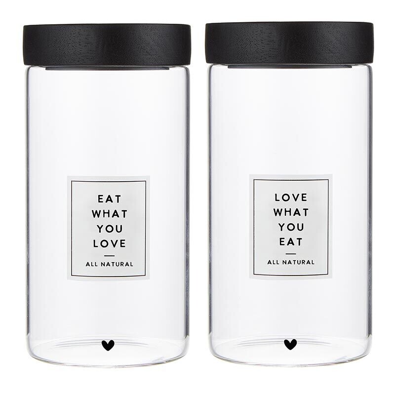 Eat Love Canister Set-2pcs