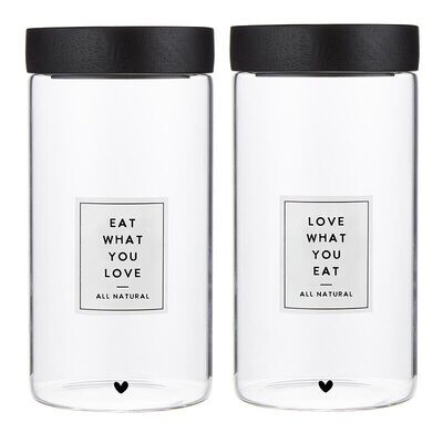 Eat Love Canister Set-2pcs
