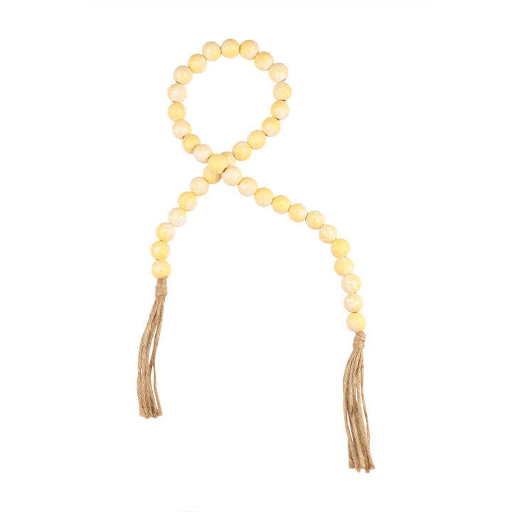 Lemon Yellow Beaded Tassel