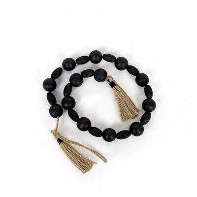 25.25x1x1 wd bead grlnd w/ tassels,
