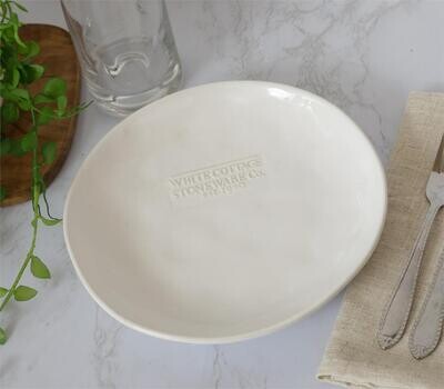White Cottage Ceramic Single Serve Plate