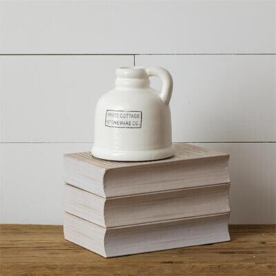 Jug White Cottage Stoneware 5.5x5