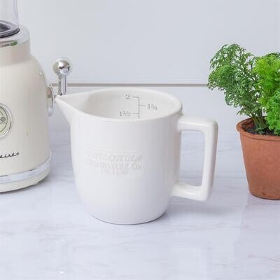 White Cottage Ceramic Measuring Cup