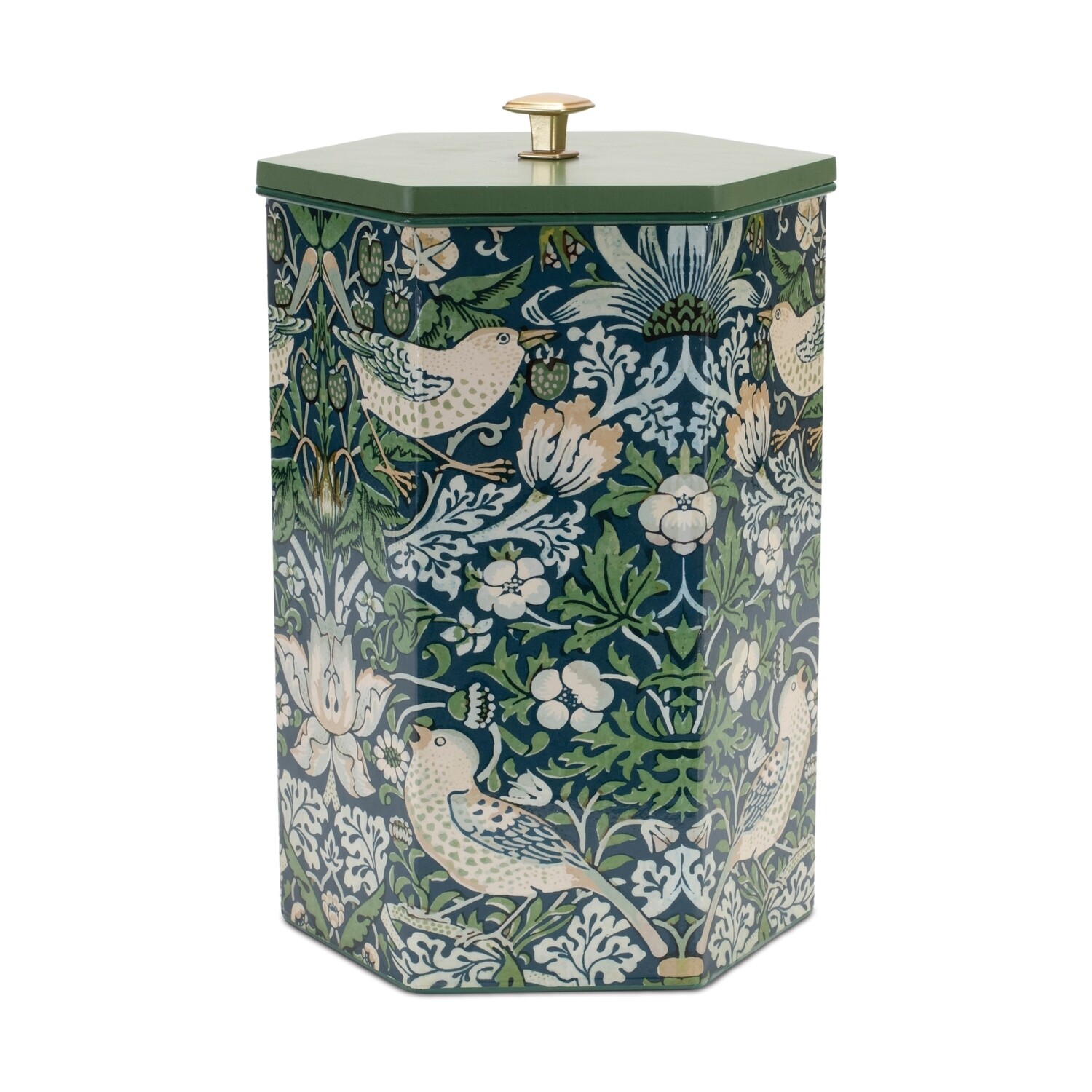 Canister 8&quot;D x 12&quot;H Iron/Wood