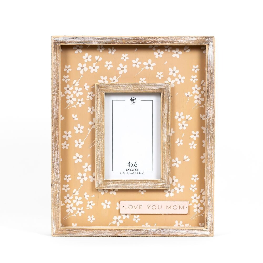 10.25x12.75x1.5 wood photo frame (LVE MOM) multicolor (4x6) Mother&#39;s Day Collection