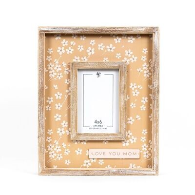 10.25x12.75x1.5 wood photo frame (LVE MOM) multicolor (4x6) Mother&#39;s Day Collection