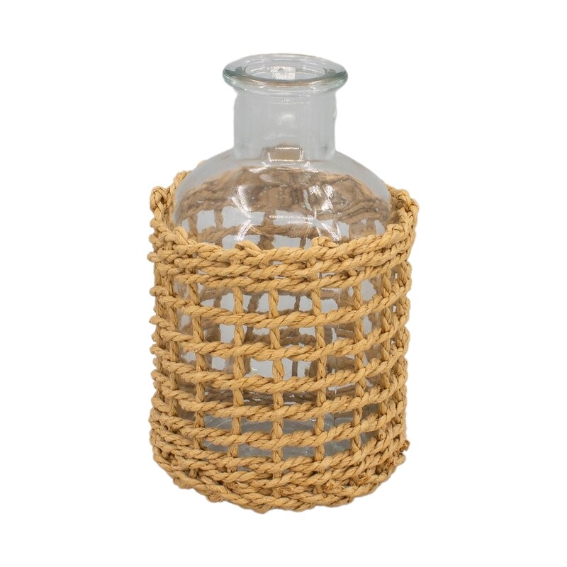 Glass Bottle w/ Woven Sleeve