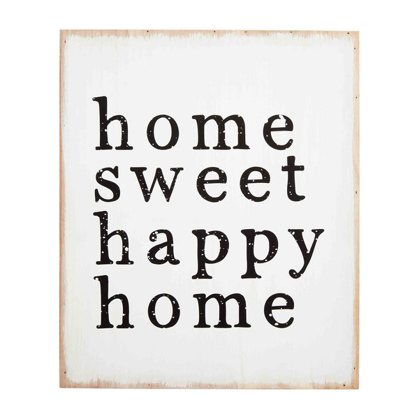 HAPPY HOME WOOD PLAQUE