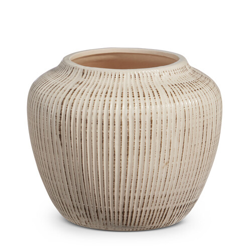 6.25&quot; RIBBED VASE
