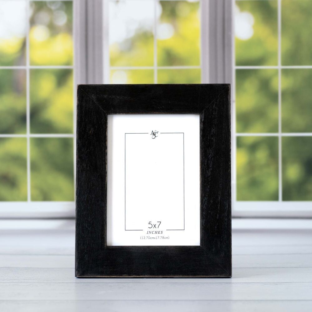 8x10x.75 wood photo frame (SOLID) bk (5x7)