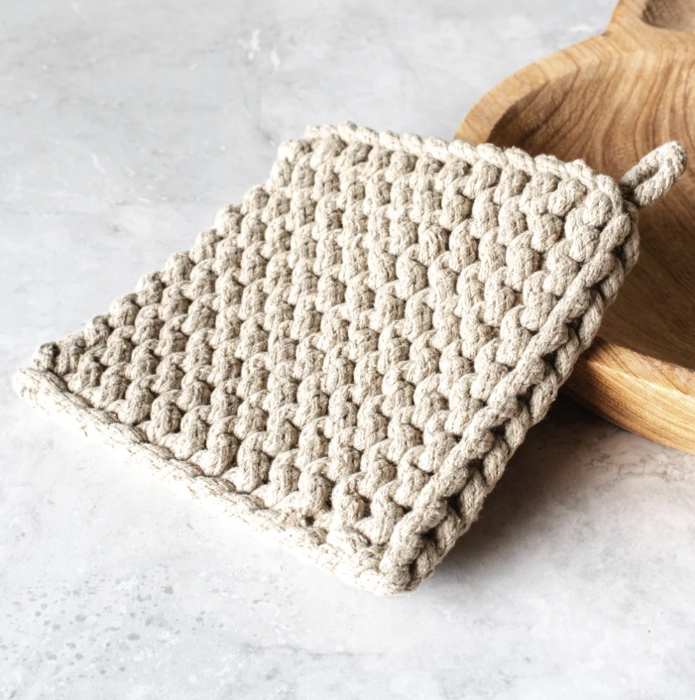 Pot Holder Beige 8&quot; Sq