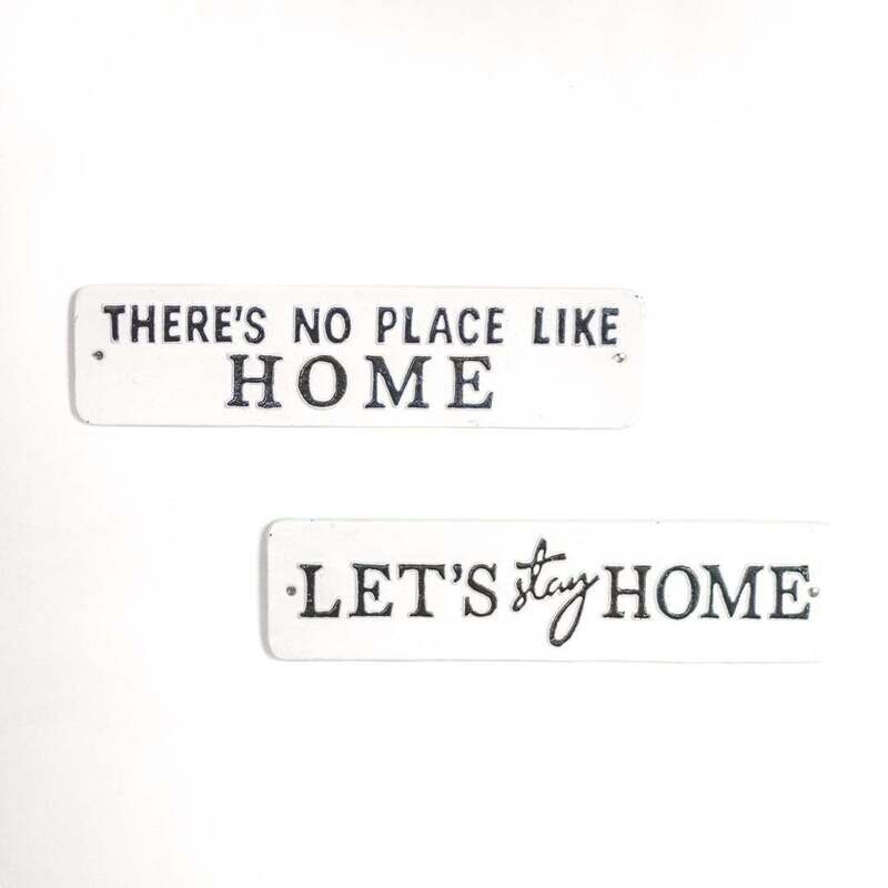 Metal Lets Stay Home 12.6 X 3&quot;