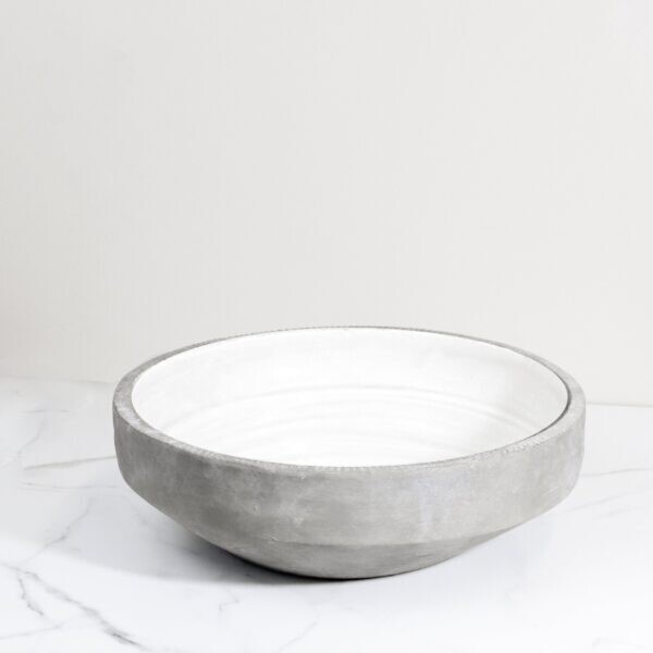 Ceramic Wash Bowl Gray 14.5&quot;