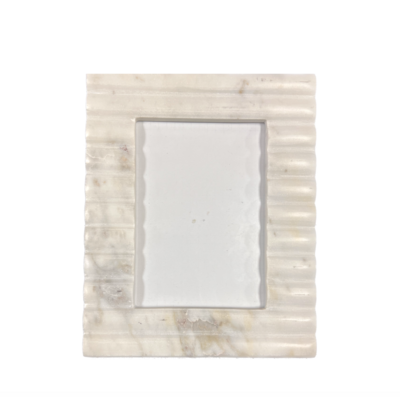 Marble Picture Frame 5&quot;x7&quot; WHITE
