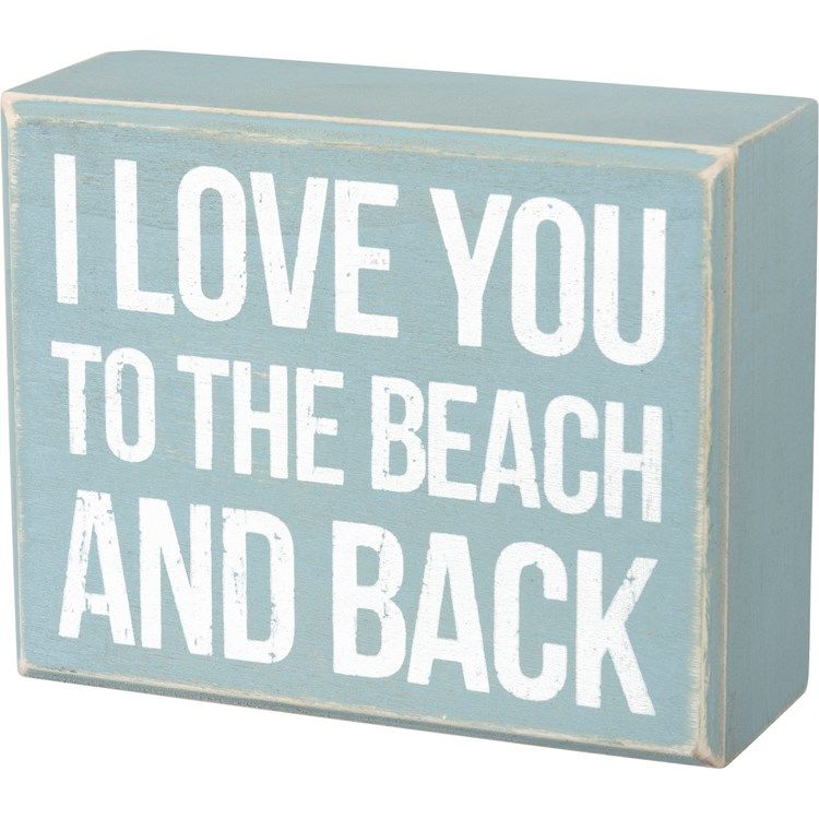 Beach And Back Box Sign