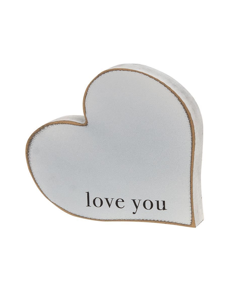 Love You More Distressed Chunky Hearts L