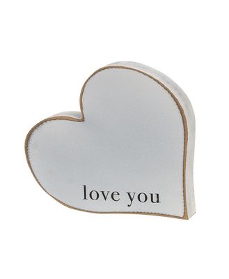 Love You More Distressed Chunky Hearts L