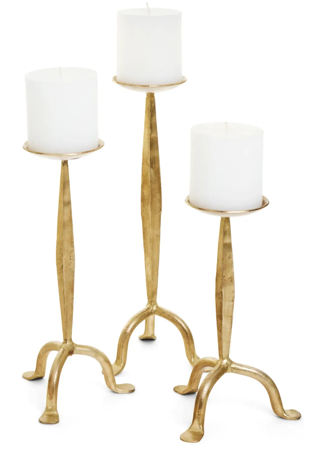 CANDLE HOLD SM IRON ANT BRASS