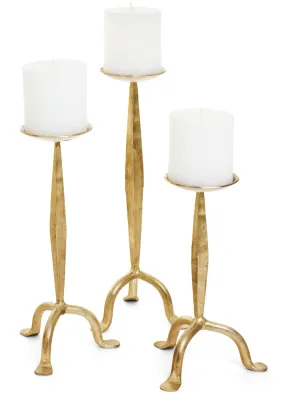 CANDLE HOLD SM IRON ANT BRASS
