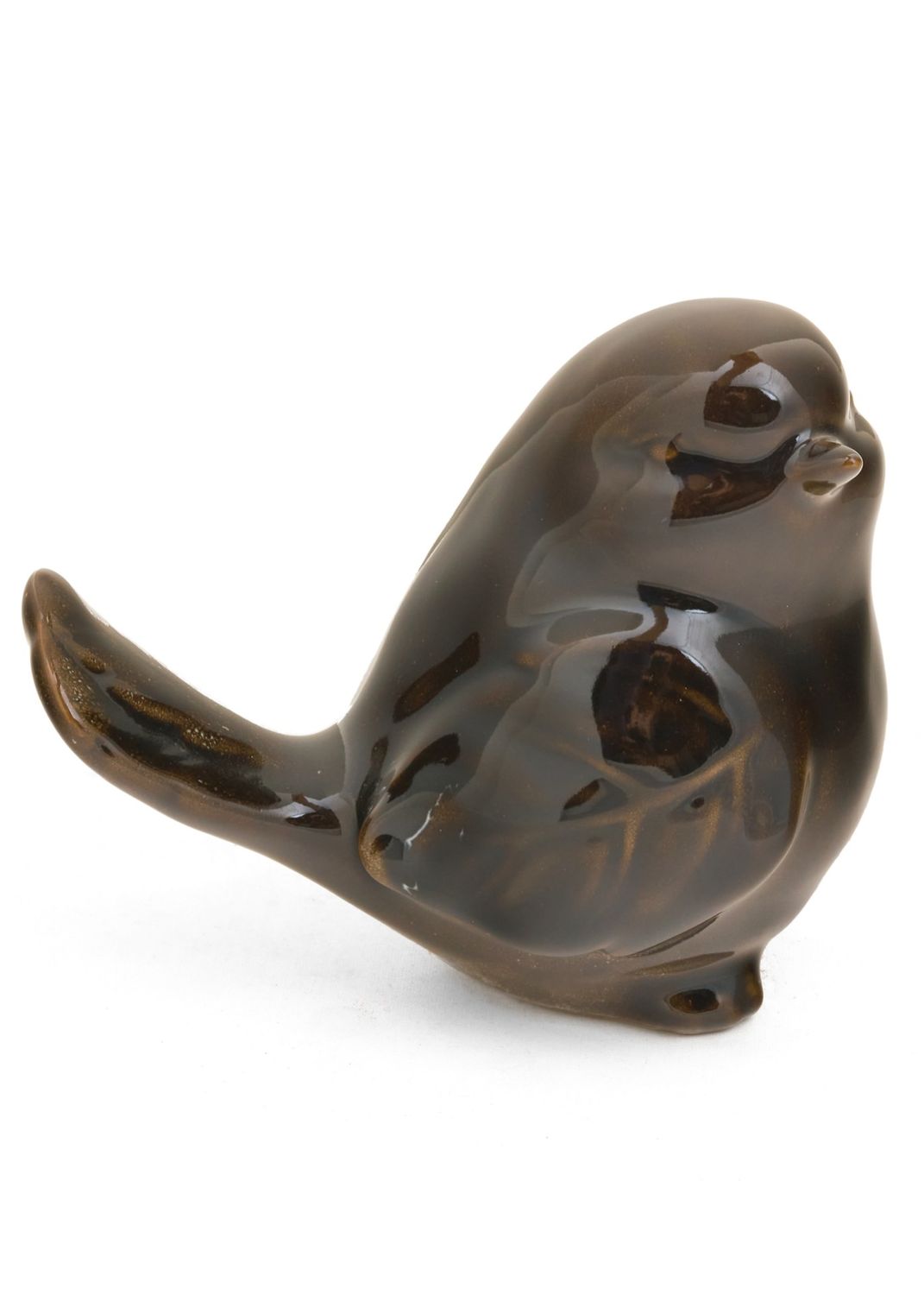 DECO CERAMIC BIRD DARK BROWN