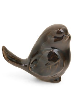 DECO CERAMIC BIRD DARK BROWN