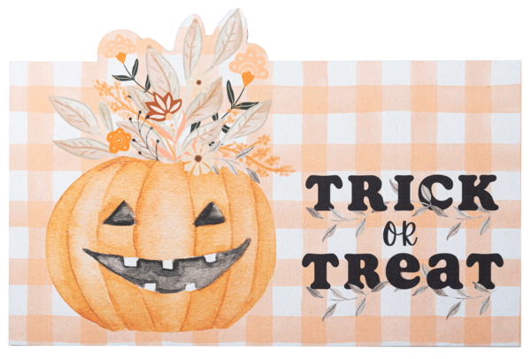 Trick or Treat Door Mat