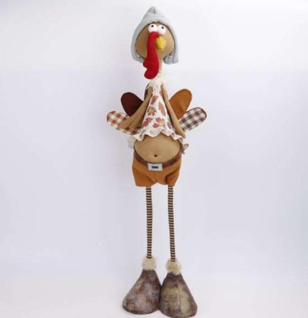 11.5x5.5x34&quot; Fabric standing pot belly turkey GIRL