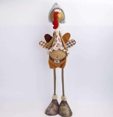 11.5x5.5x34&quot; Fabric standing pot belly turkey GIRL