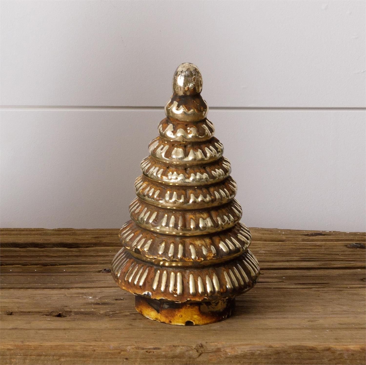 Rust Finish Mercury Glass Tree, Sm