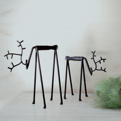 Metal Head Down Deer Black LG