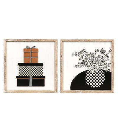 19x19x1.5 Rvs Wood Frame Sign Gift/flower