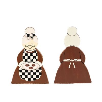 4x6x1 Chunky Wood Shape Mrs Claus