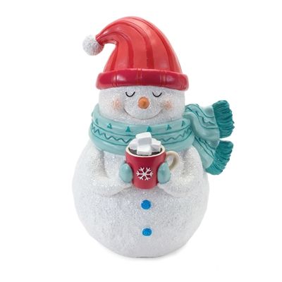 Snowman w/Mug 10.5&quot;H Resin