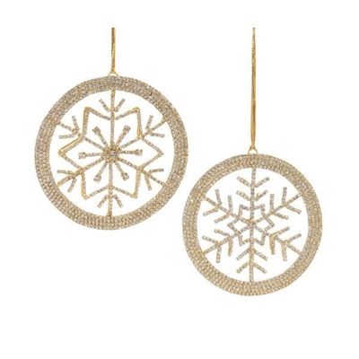 Snowflake Ornament Glass Beads