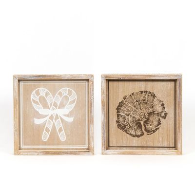 10.25x10.25x1.5 rvs wd frmd sn (CNDY/WOOD) ntrl/wh/bk