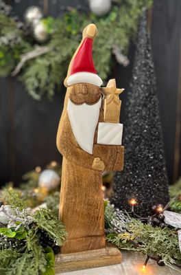 Med Santa With Gift 16x5&quot;