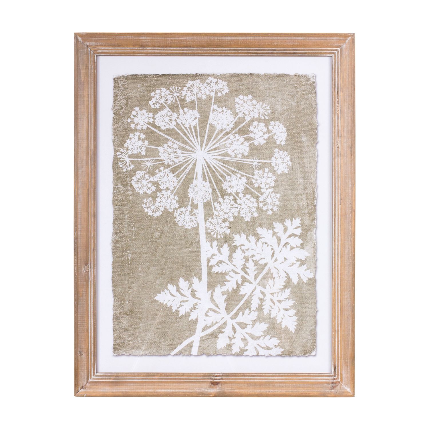 Floral Frame   21.75&quot;L x 27.5&quot;H Wood/MDF/Paper/Glass