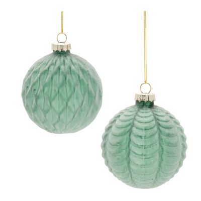 Ball Ornament (2 Asst) 3&quot;D Glass