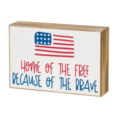 Home of the Free Box Sign