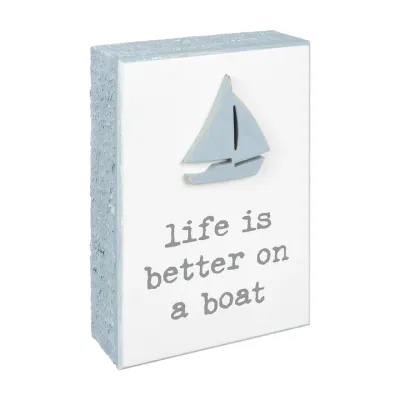 On A Boat 3D Box Sign